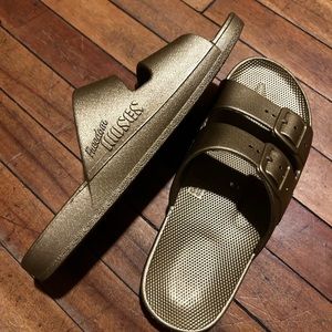 Freedom Moses trendy gold sandals